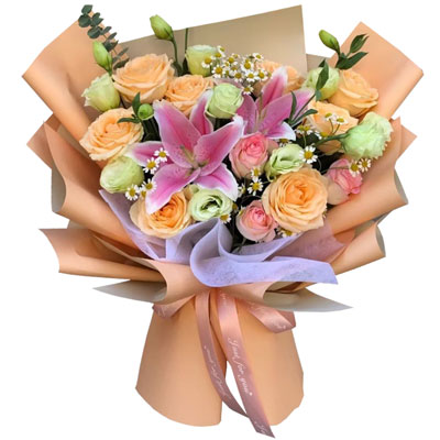 温州11朵玫瑰桔梗百合，陪你每个季节